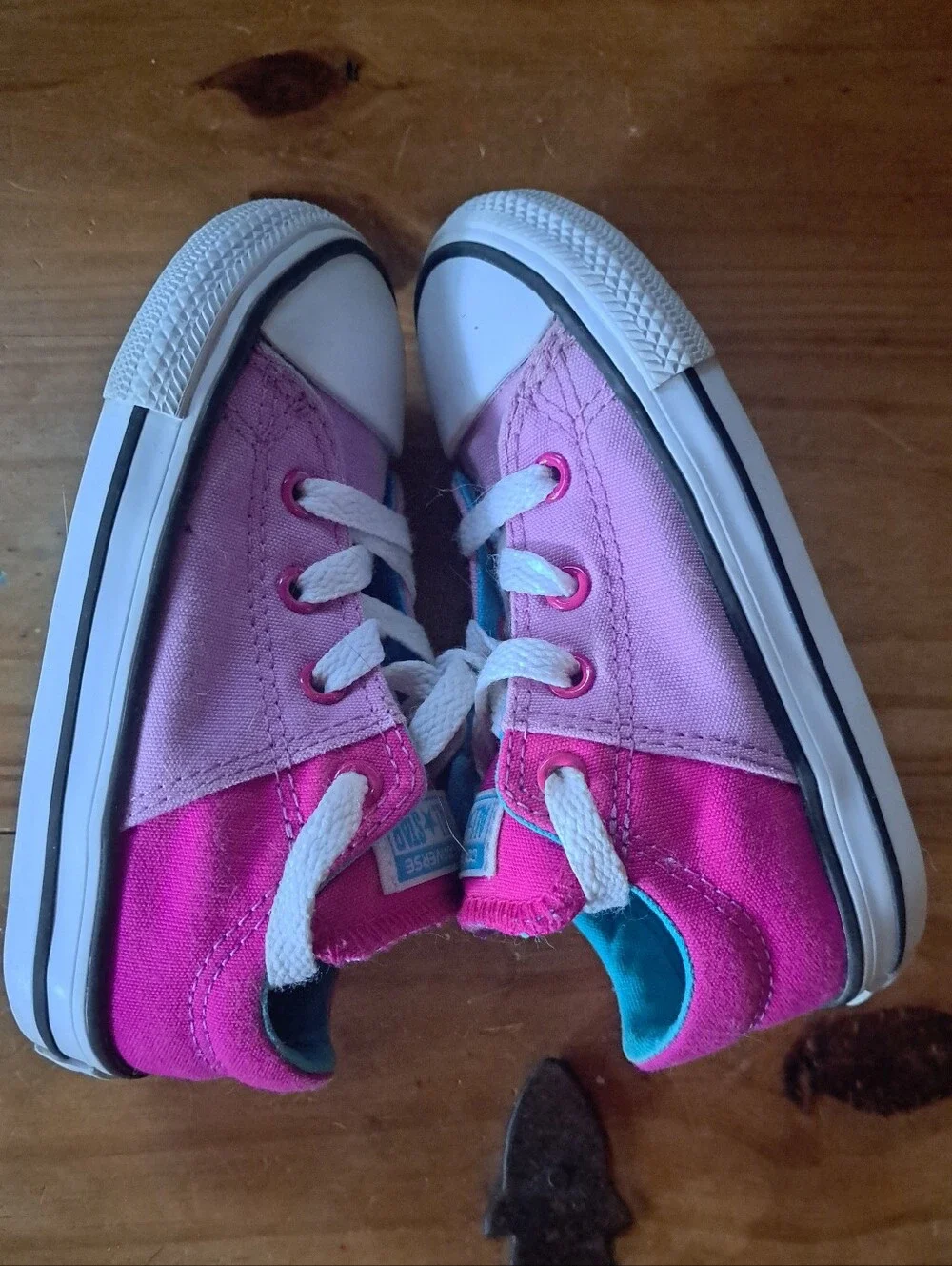 Converse Chuck Taylor All Star Low-Top Sneakers Toddler 8 Two Tone Pink Purple